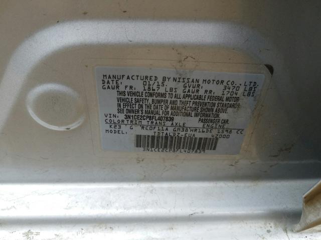 Photo 9 VIN: 3N1CE2CP8FL407839 - NISSAN VERSA NOTE 