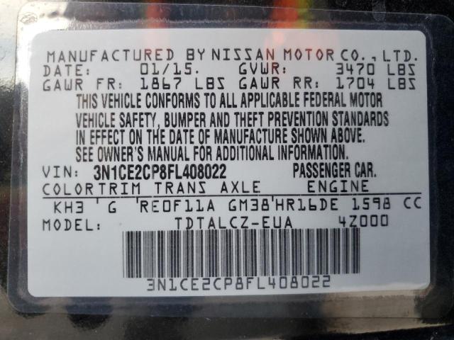 Photo 11 VIN: 3N1CE2CP8FL408022 - NISSAN VERSA NOTE 