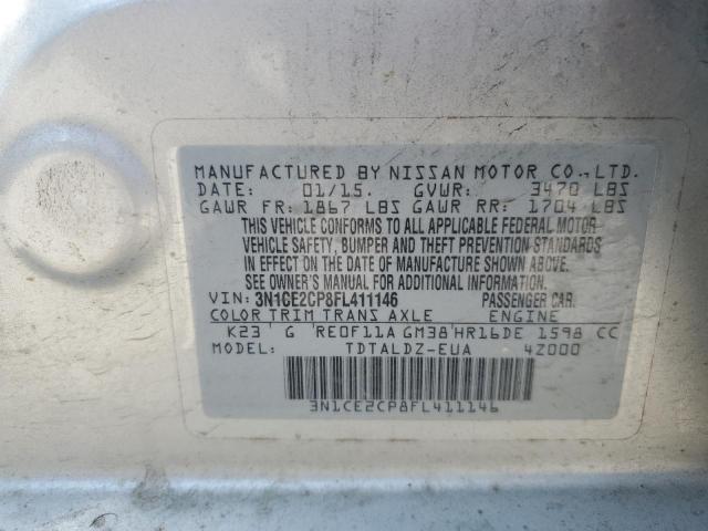 Photo 11 VIN: 3N1CE2CP8FL411146 - NISSAN VERSA 