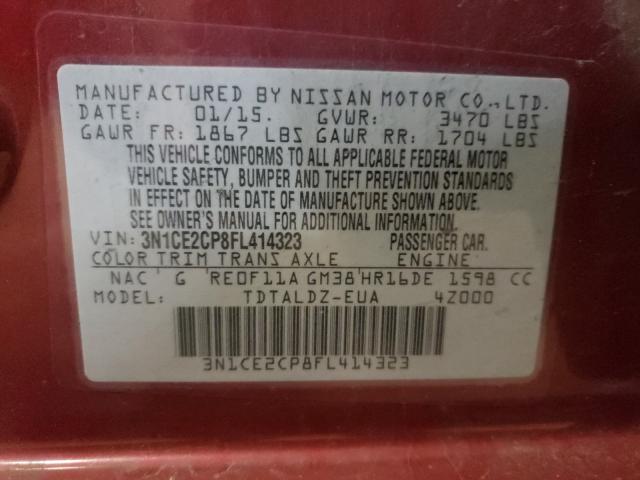 Photo 9 VIN: 3N1CE2CP8FL414323 - NISSAN VERSA NOTE 