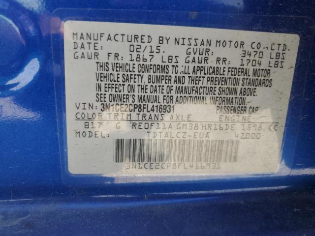 Photo 11 VIN: 3N1CE2CP8FL416931 - NISSAN VERSA 