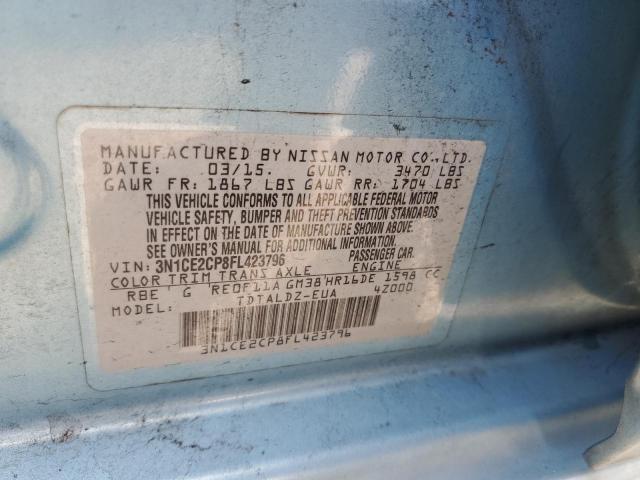 Photo 12 VIN: 3N1CE2CP8FL423796 - NISSAN VERSA NOTE 