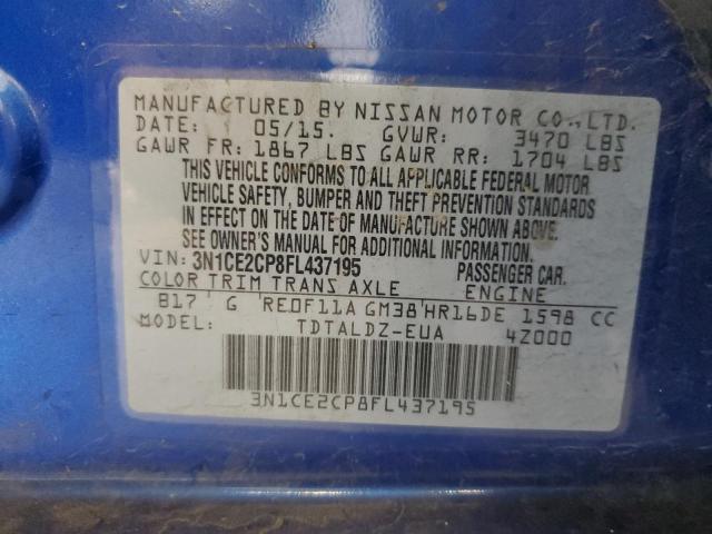 Photo 12 VIN: 3N1CE2CP8FL437195 - NISSAN VERSA NOTE 