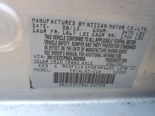 Photo 11 VIN: 3N1CE2CP8GL352908 - NISSAN VERSA 