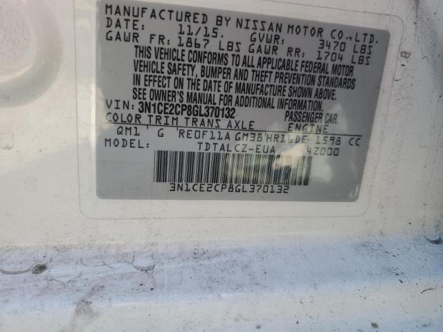 Photo 11 VIN: 3N1CE2CP8GL370132 - NISSAN VERSA 