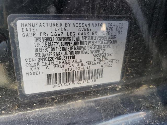 Photo 11 VIN: 3N1CE2CP8GL371118 - NISSAN VERSA 