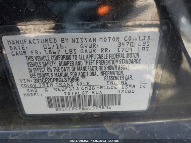 Photo 8 VIN: 3N1CE2CP8GL379896 - NISSAN VERSA NOTE 