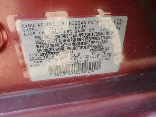 Photo 11 VIN: 3N1CE2CP8GL380174 - NISSAN VERSA NOTE 