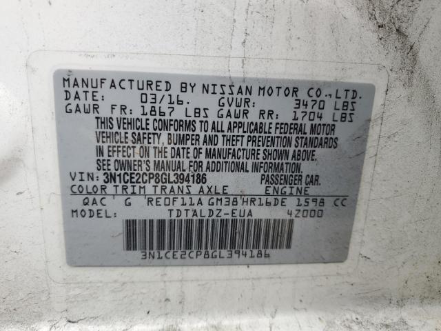 Photo 12 VIN: 3N1CE2CP8GL394186 - NISSAN VERSA NOTE 