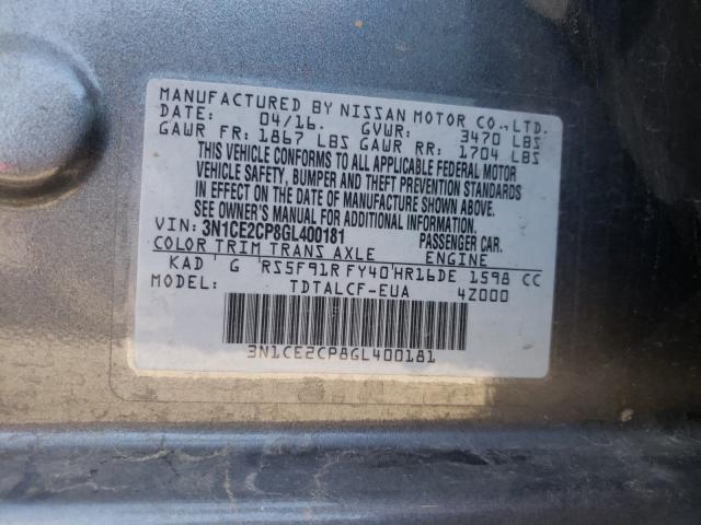 Photo 9 VIN: 3N1CE2CP8GL400181 - NISSAN VERSA NOTE 