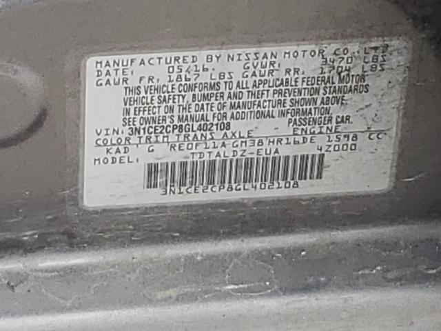 Photo 12 VIN: 3N1CE2CP8GL402108 - NISSAN VERSA 