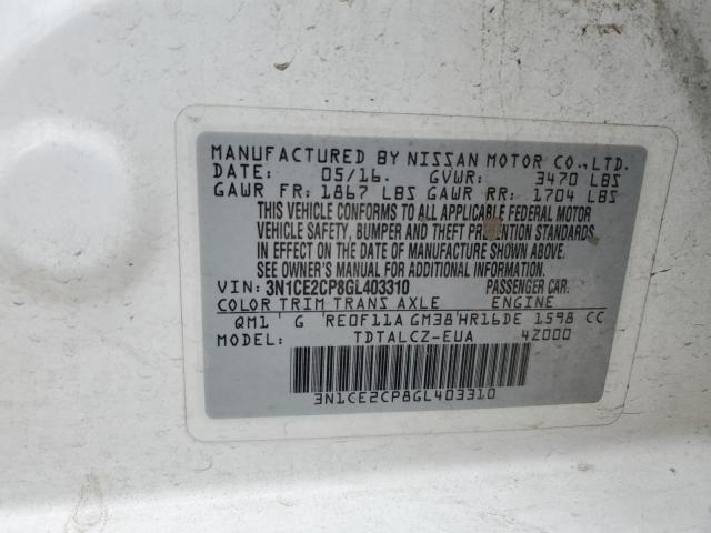 Photo 11 VIN: 3N1CE2CP8GL403310 - NISSAN VERSA 