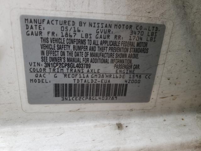 Photo 9 VIN: 3N1CE2CP8GL403789 - NISSAN VERSA NOTE 