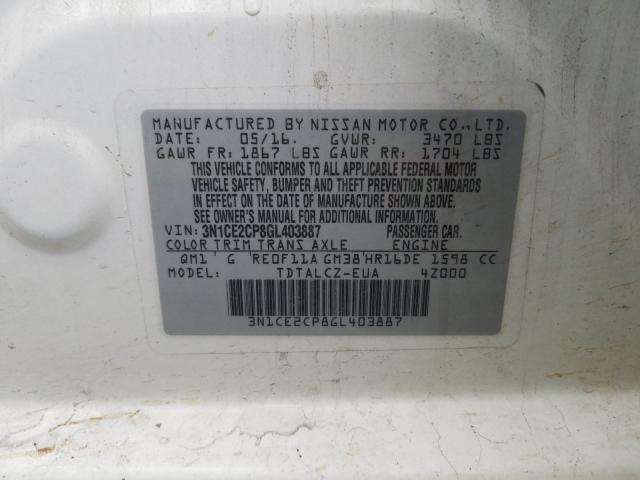 Photo 9 VIN: 3N1CE2CP8GL403887 - NISSAN VERSA NOTE 