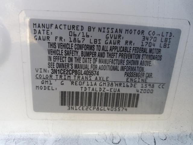 Photo 12 VIN: 3N1CE2CP8GL405574 - NISSAN VERSA NOTE 