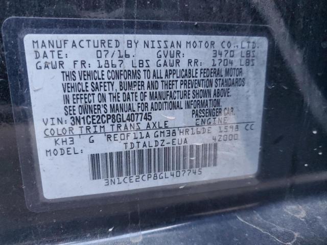 Photo 11 VIN: 3N1CE2CP8GL407745 - NISSAN VERSA 