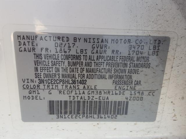 Photo 9 VIN: 3N1CE2CP8HL361402 - NISSAN VERSA 