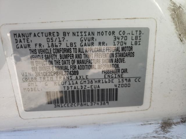 Photo 9 VIN: 3N1CE2CP8HL374389 - NISSAN VERSA NOTE 