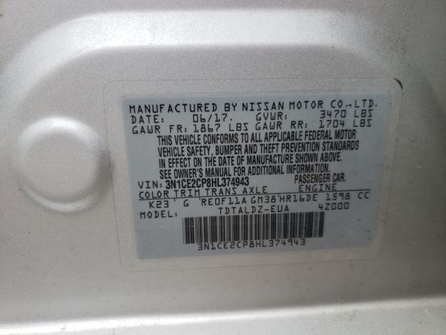 Photo 9 VIN: 3N1CE2CP8HL374943 - NISSAN VERSA NOTE 