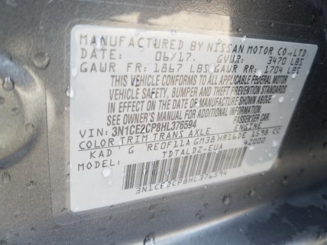 Photo 9 VIN: 3N1CE2CP8HL376594 - NISSAN VERSA NOTE 