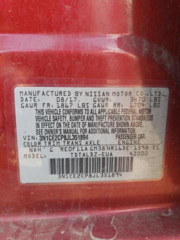 Photo 11 VIN: 3N1CE2CP8JL351894 - NISSAN VERSA 