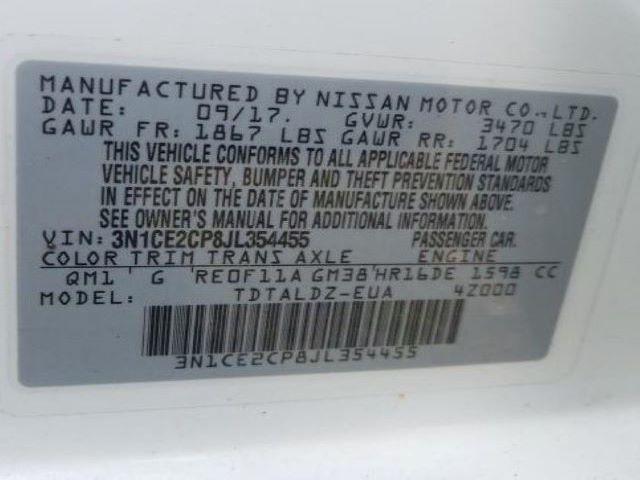 Photo 9 VIN: 3N1CE2CP8JL354455 - NISSAN VERSA NOTE 