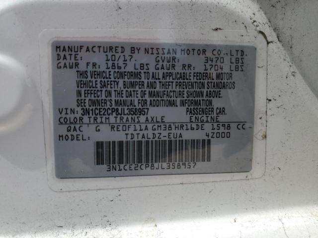 Photo 11 VIN: 3N1CE2CP8JL358957 - NISSAN VERSA NOTE 