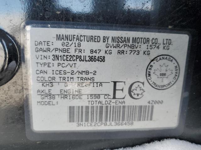 Photo 11 VIN: 3N1CE2CP8JL366458 - NISSAN VERSA NOTE 