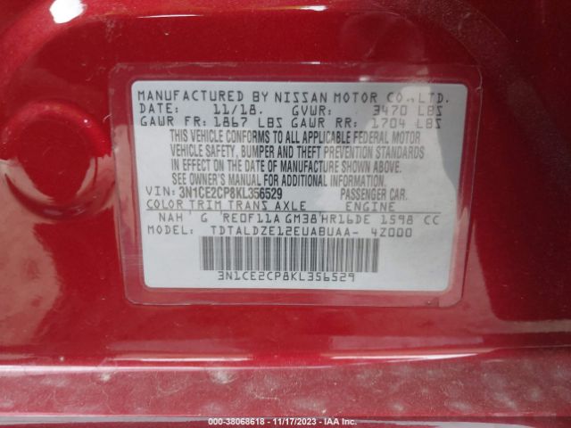 Photo 8 VIN: 3N1CE2CP8KL356529 - NISSAN VERSA NOTE 