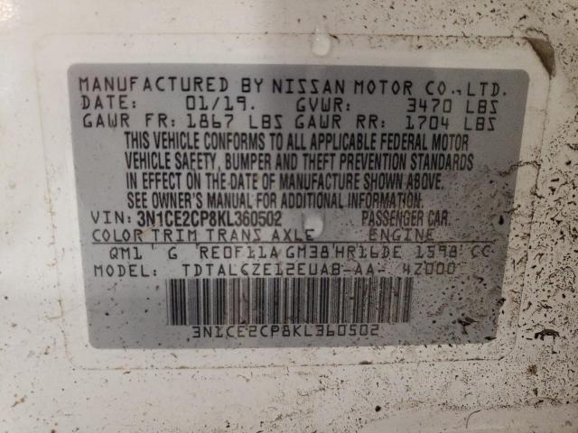 Photo 12 VIN: 3N1CE2CP8KL360502 - NISSAN VERSA 