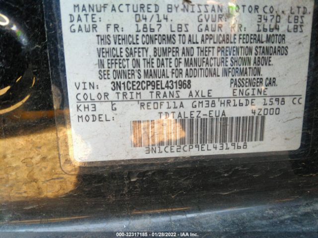 Photo 8 VIN: 3N1CE2CP9EL431968 - NISSAN VERSA NOTE 