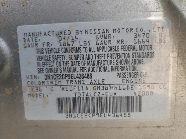 Photo 9 VIN: 3N1CE2CP9EL436488 - NISSAN VERSA NOTE 