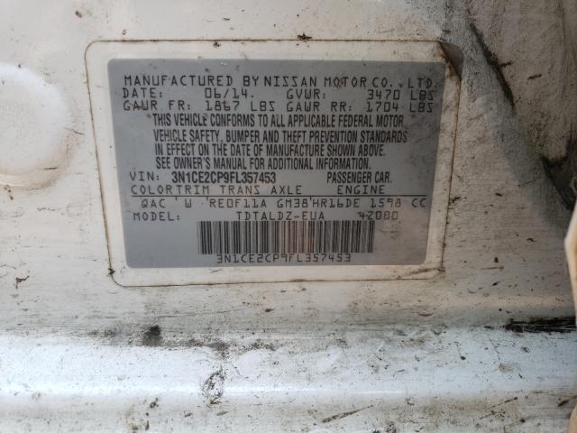 Photo 9 VIN: 3N1CE2CP9FL357453 - NISSAN VERSA NOTE 