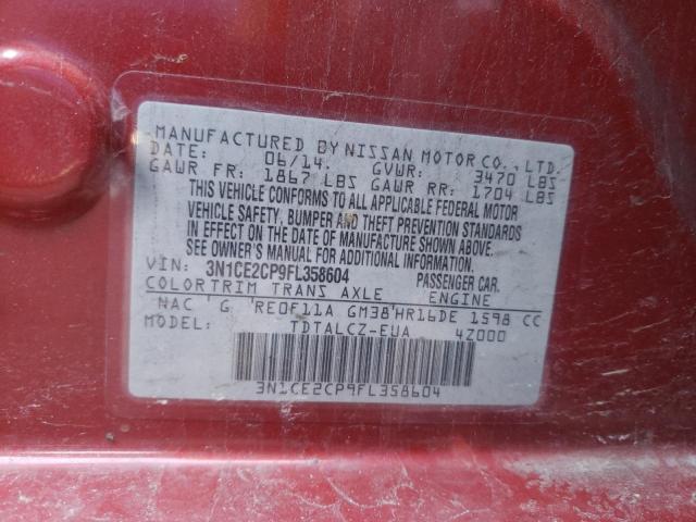 Photo 9 VIN: 3N1CE2CP9FL358604 - NISSAN VERSA NOTE 