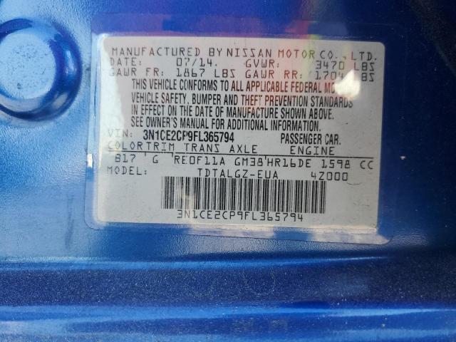 Photo 9 VIN: 3N1CE2CP9FL365794 - NISSAN VERSA NOTE 