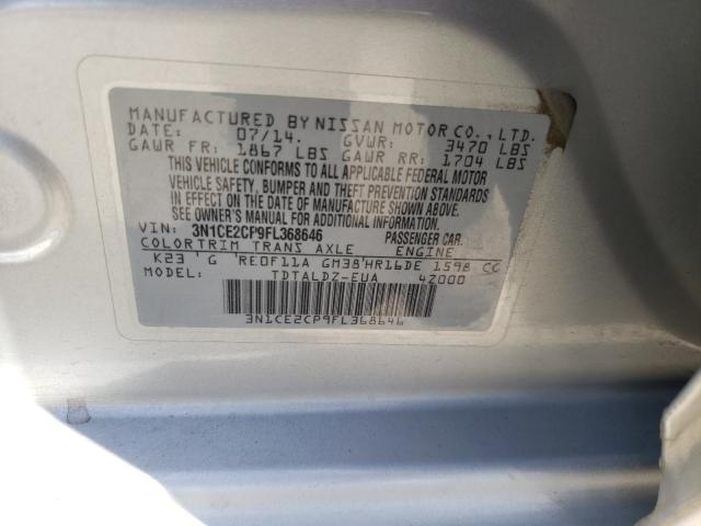 Photo 9 VIN: 3N1CE2CP9FL368646 - NISSAN VERSA NOTE 