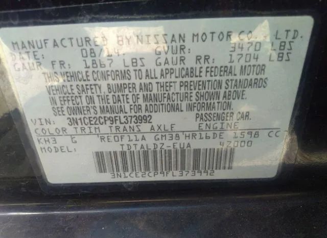 Photo 8 VIN: 3N1CE2CP9FL373992 - NISSAN VERSA NOTE 