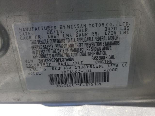 Photo 9 VIN: 3N1CE2CP9FL375984 - NISSAN VERSA NOTE 