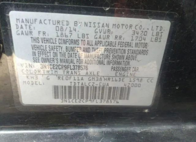 Photo 8 VIN: 3N1CE2CP9FL378576 - NISSAN VERSA NOTE 