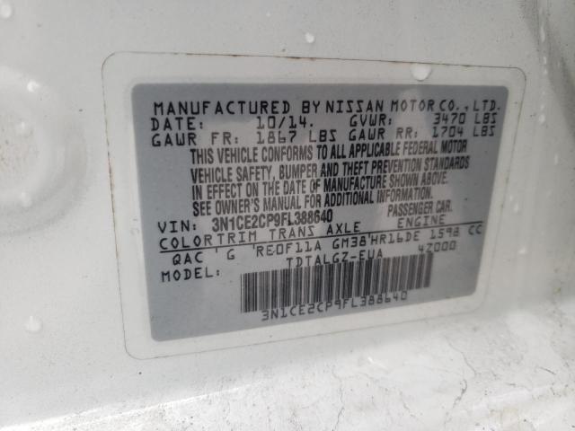 Photo 12 VIN: 3N1CE2CP9FL388640 - NISSAN VERSA NOTE 