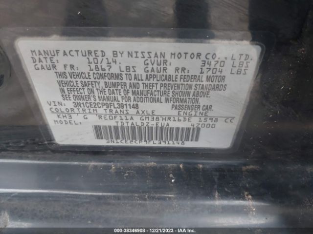 Photo 8 VIN: 3N1CE2CP9FL391148 - NISSAN VERSA NOTE 