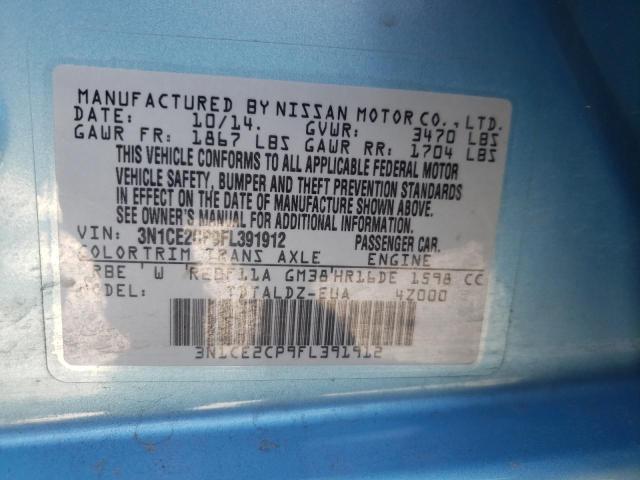 Photo 12 VIN: 3N1CE2CP9FL391912 - NISSAN VERSA 