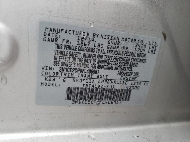 Photo 9 VIN: 3N1CE2CP9FL406957 - NISSAN VERSA NOTE 