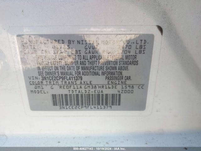 Photo 8 VIN: 3N1CE2CP9FL411379 - NISSAN VERSA NOTE 