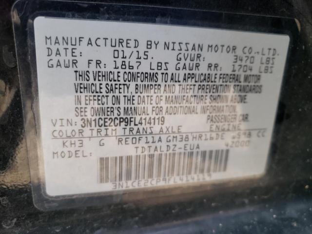 Photo 11 VIN: 3N1CE2CP9FL414119 - NISSAN VERSA 