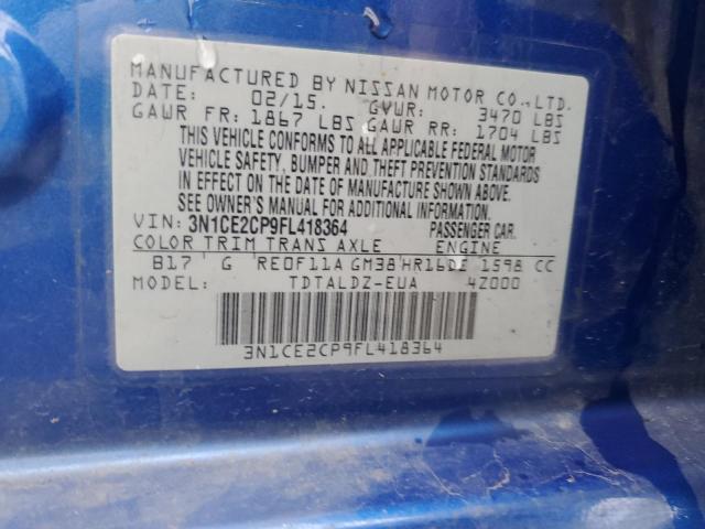 Photo 11 VIN: 3N1CE2CP9FL418364 - NISSAN VERSA NOTE 