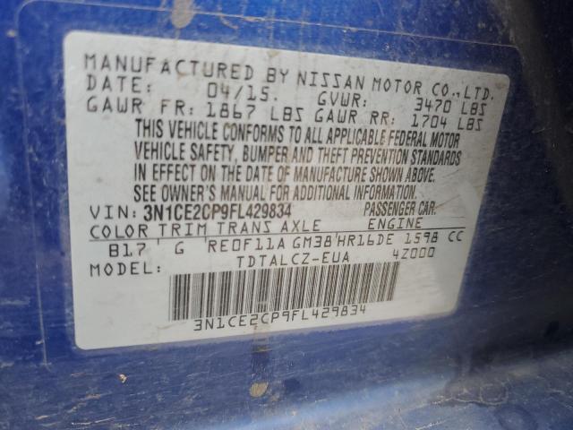 Photo 12 VIN: 3N1CE2CP9FL429834 - NISSAN VERSA 