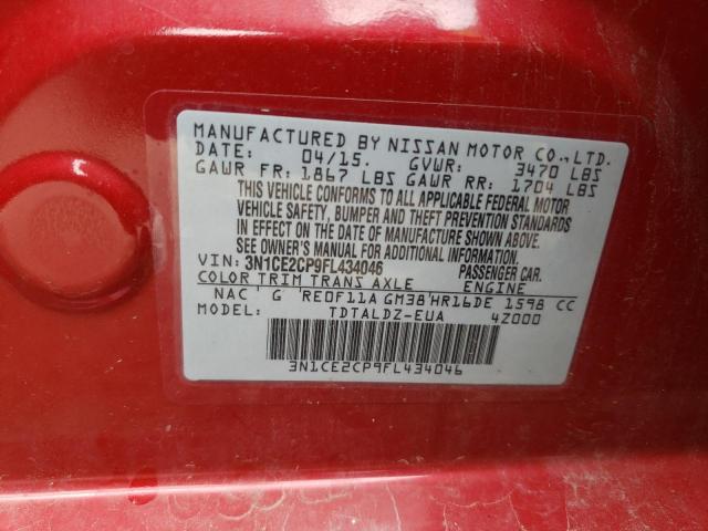 Photo 9 VIN: 3N1CE2CP9FL434046 - NISSAN VERSA NOTE 