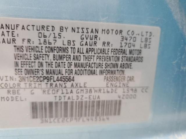 Photo 12 VIN: 3N1CE2CP9FL445564 - NISSAN VERSA 