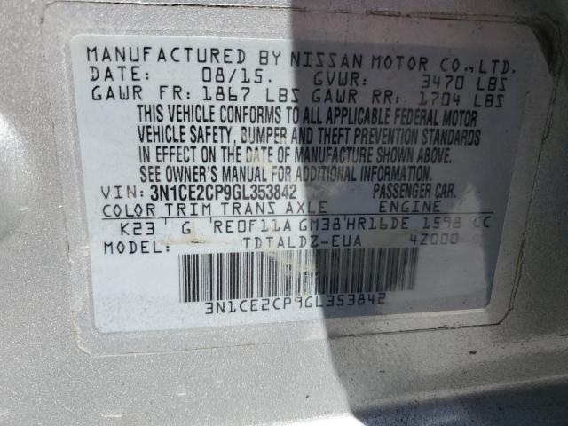 Photo 12 VIN: 3N1CE2CP9GL353842 - NISSAN VERSA 